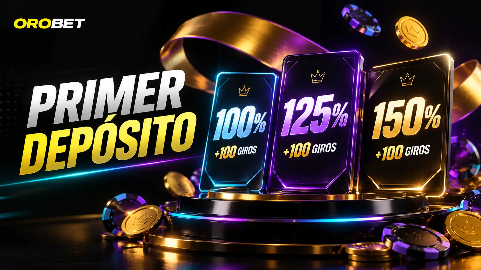Bonos del 100%, 125% y 150% para tu primera carga