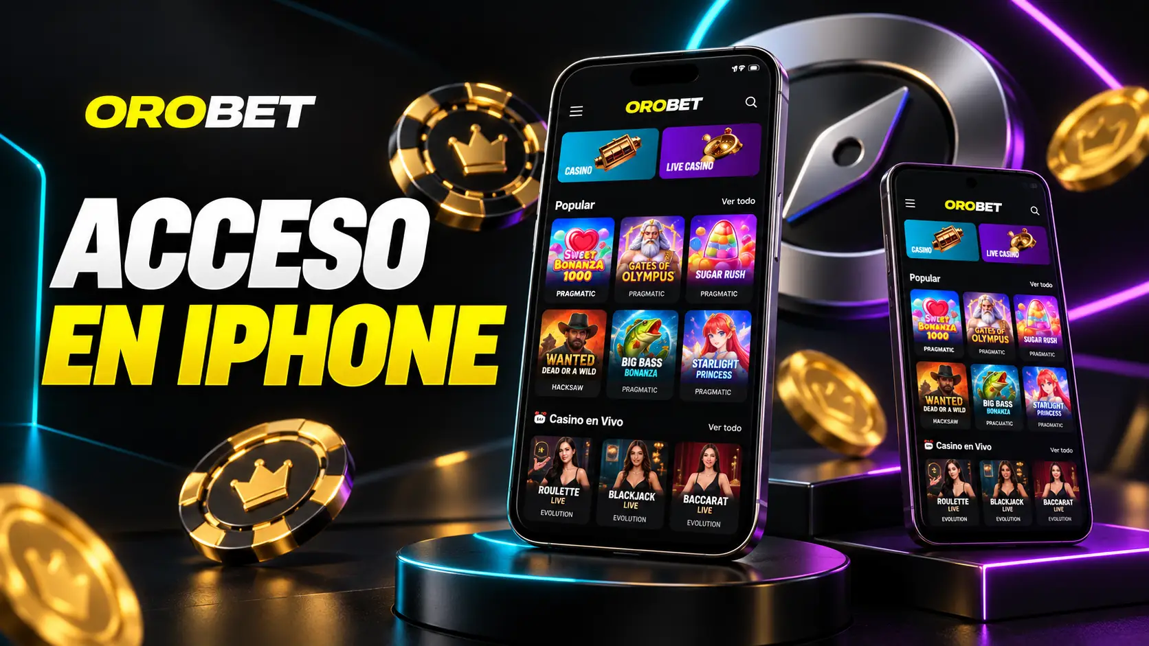 Orobet iPhone y acceso desde Safari